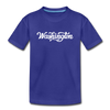 Washington Youth T-Shirt - Hand Lettered Youth Washington Tee - royal blue