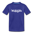 Washington Youth T-Shirt - Hand Lettered Youth Washington Tee - royal blue