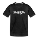 Washington Youth T-Shirt - Hand Lettered Youth Washington Tee - charcoal gray