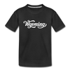Wyoming Youth T-Shirt - Hand Lettered Youth Wyoming Tee - black
