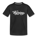 Wyoming Youth T-Shirt - Hand Lettered Youth Wyoming Tee - black
