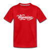Wyoming Youth T-Shirt - Hand Lettered Youth Wyoming Tee - red