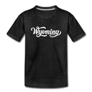 Wyoming Youth T-Shirt - Hand Lettered Youth Wyoming Tee - charcoal gray