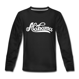 Alabama Youth Long Sleeve Shirt - Hand Lettered Youth Long Sleeve Alabama Tee