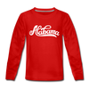 Alabama Youth Long Sleeve Shirt - Hand Lettered Youth Long Sleeve Alabama Tee - red