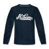 Alabama Youth Long Sleeve Shirt - Hand Lettered Youth Long Sleeve Alabama Tee - deep navy