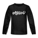 Arkansas Youth Long Sleeve Shirt - Hand Lettered Youth Long Sleeve Arkansas Tee - charcoal gray