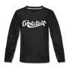 Connecticut Youth Long Sleeve Shirt - Hand Lettered Youth Long Sleeve Connecticut Tee - black