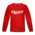 Connecticut Youth Long Sleeve Shirt - Hand Lettered Youth Long Sleeve Connecticut Tee - red
