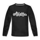 Arizona Youth Long Sleeve Shirt - Hand Lettered Youth Long Sleeve Arizona Tee - black