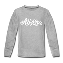 Arizona Youth Long Sleeve Shirt - Hand Lettered Youth Long Sleeve Arizona Tee - heather gray