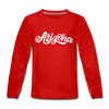 Arizona Youth Long Sleeve Shirt - Hand Lettered Youth Long Sleeve Arizona Tee - red