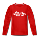 Arizona Youth Long Sleeve Shirt - Hand Lettered Youth Long Sleeve Arizona Tee - red