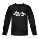 Arizona Youth Long Sleeve Shirt - Hand Lettered Youth Long Sleeve Arizona Tee - charcoal gray