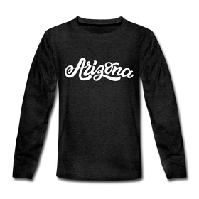 Arizona Youth Long Sleeve Shirt - Hand Lettered Youth Long Sleeve Arizona Tee
