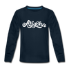Arizona Youth Long Sleeve Shirt - Hand Lettered Youth Long Sleeve Arizona Tee - deep navy