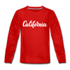 California Youth Long Sleeve Shirt - Hand Lettered Youth Long Sleeve California Tee
