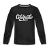 Colorado Youth Long Sleeve Shirt - Hand Lettered Youth Long Sleeve Colorado Tee - black