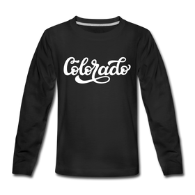 Colorado Youth Long Sleeve Shirt - Hand Lettered Youth Long Sleeve Colorado Tee