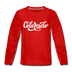 Colorado Youth Long Sleeve Shirt - Hand Lettered Youth Long Sleeve Colorado Tee - red