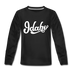 Idaho Youth Long Sleeve Shirt - Hand Lettered Youth Long Sleeve Idaho Tee - black