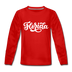 Florida Youth Long Sleeve Shirt - Hand Lettered Youth Long Sleeve Florida Tee - red