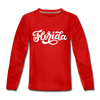 Florida Youth Long Sleeve Shirt - Hand Lettered Youth Long Sleeve Florida Tee - red