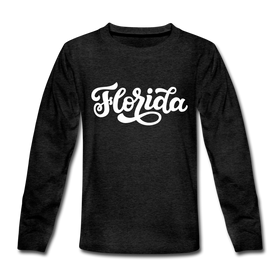 Florida Youth Long Sleeve Shirt - Hand Lettered Youth Long Sleeve Florida Tee