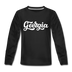 Georgia Youth Long Sleeve Shirt - Hand Lettered Youth Long Sleeve Georgia Tee - black