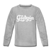 Georgia Youth Long Sleeve Shirt - Hand Lettered Youth Long Sleeve Georgia Tee - heather gray