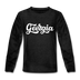 Georgia Youth Long Sleeve Shirt - Hand Lettered Youth Long Sleeve Georgia Tee - charcoal gray