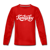 Kentucky Youth Long Sleeve Shirt - Hand Lettered Youth Long Sleeve Kentucky Tee