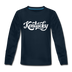 Kentucky Youth Long Sleeve Shirt - Hand Lettered Youth Long Sleeve Kentucky Tee - deep navy