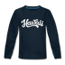 Hawaii Youth Long Sleeve Shirt - Hand Lettered Youth Long Sleeve Hawaii Tee - deep navy
