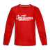 Indiana Youth Long Sleeve Shirt - Hand Lettered Youth Long Sleeve Indiana Tee - red