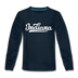 Indiana Youth Long Sleeve Shirt - Hand Lettered Youth Long Sleeve Indiana Tee - deep navy