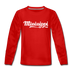 Mississippi Youth Long Sleeve Shirt - Hand Lettered Youth Long Sleeve Mississippi Tee - red