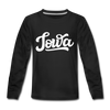 Iowa Youth Long Sleeve Shirt - Hand Lettered Youth Long Sleeve Iowa Tee - black