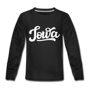 Iowa Youth Long Sleeve Shirt - Hand Lettered Youth Long Sleeve Iowa Tee - black