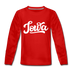 Iowa Youth Long Sleeve Shirt - Hand Lettered Youth Long Sleeve Iowa Tee - red