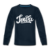 Iowa Youth Long Sleeve Shirt - Hand Lettered Youth Long Sleeve Iowa Tee - deep navy