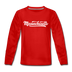 Massachusetts Youth Long Sleeve Shirt - Hand Lettered Youth Long Sleeve Massachusetts Tee - red