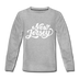 New Jersey Youth Long Sleeve Shirt - Hand Lettered Youth Long Sleeve New Jersey Tee - heather gray