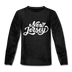 New Jersey Youth Long Sleeve Shirt - Hand Lettered Youth Long Sleeve New Jersey Tee - charcoal gray