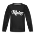 Maine Youth Long Sleeve Shirt - Hand Lettered Youth Long Sleeve Maine Tee - black