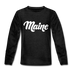 Maine Youth Long Sleeve Shirt - Hand Lettered Youth Long Sleeve Maine Tee - charcoal gray