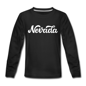 Nevada Youth Long Sleeve Shirt - Hand Lettered Youth Long Sleeve Nevada Tee