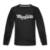 Minnesota Youth Long Sleeve Shirt - Hand Lettered Youth Long Sleeve Minnesota Tee - black