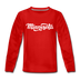 Minnesota Youth Long Sleeve Shirt - Hand Lettered Youth Long Sleeve Minnesota Tee - red