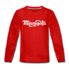 Minnesota Youth Long Sleeve Shirt - Hand Lettered Youth Long Sleeve Minnesota Tee - red